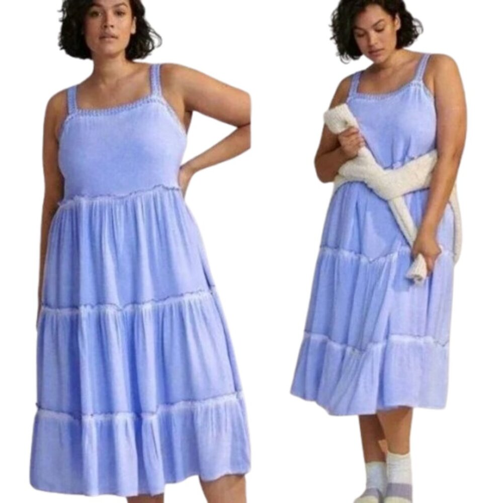Anthropologie Saturday Sunday Nell Tiered Midi Dress - Picture 3 of 11